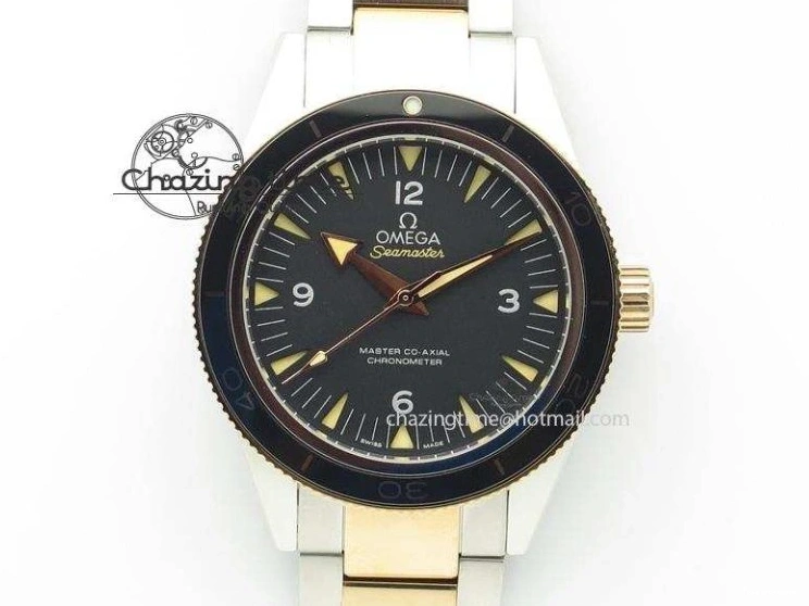 0518 Neat Speedmaster ’57 Co-Axial SS RG OMF 1:1 Best Edition Black Dial On Leather Strap A9300 (Free Leather Strap) 8067